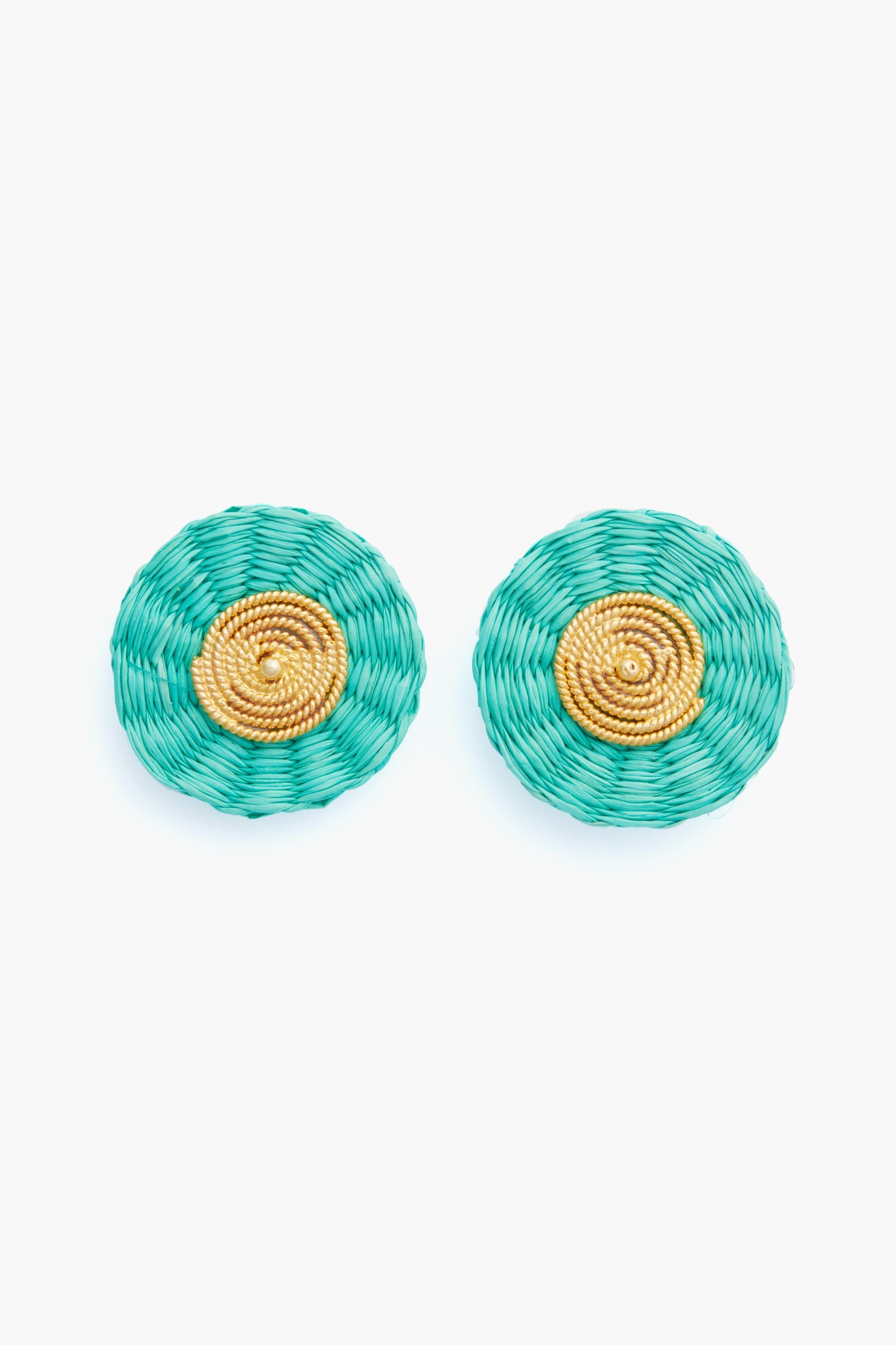 Blue Green Iraca Studs