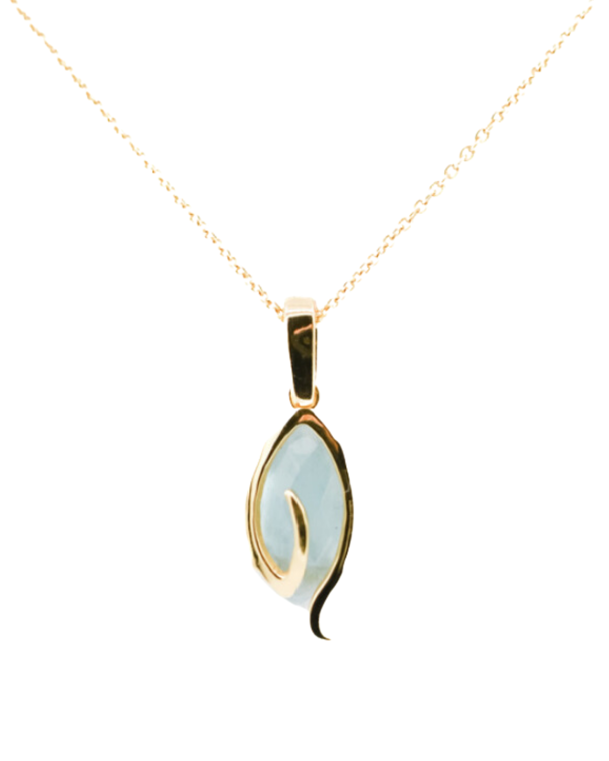 "Stand Tall" Classic Small Necklace (Aquamarine)