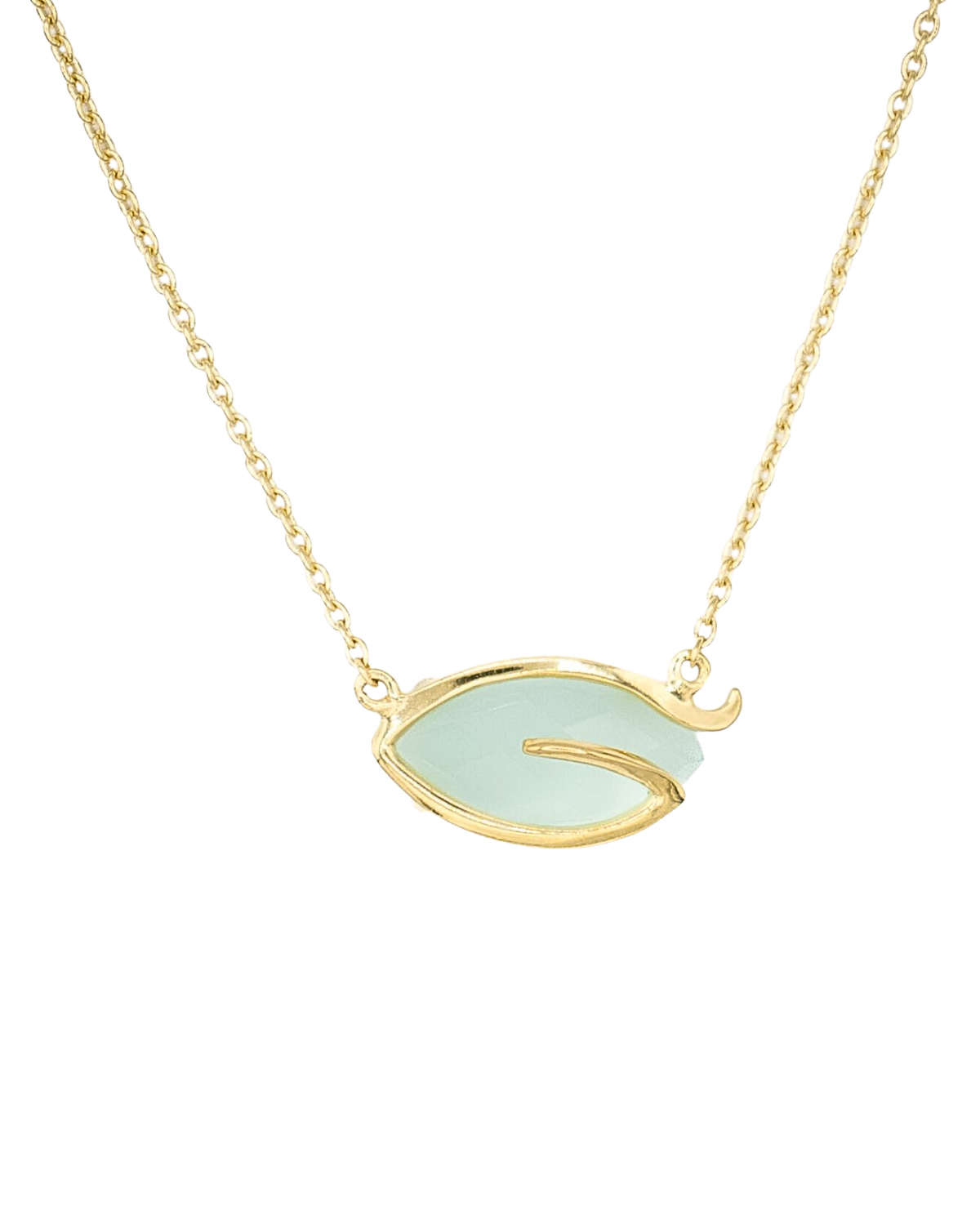 "Take Flight" Signature Necklace (Aqua Chalcedony)