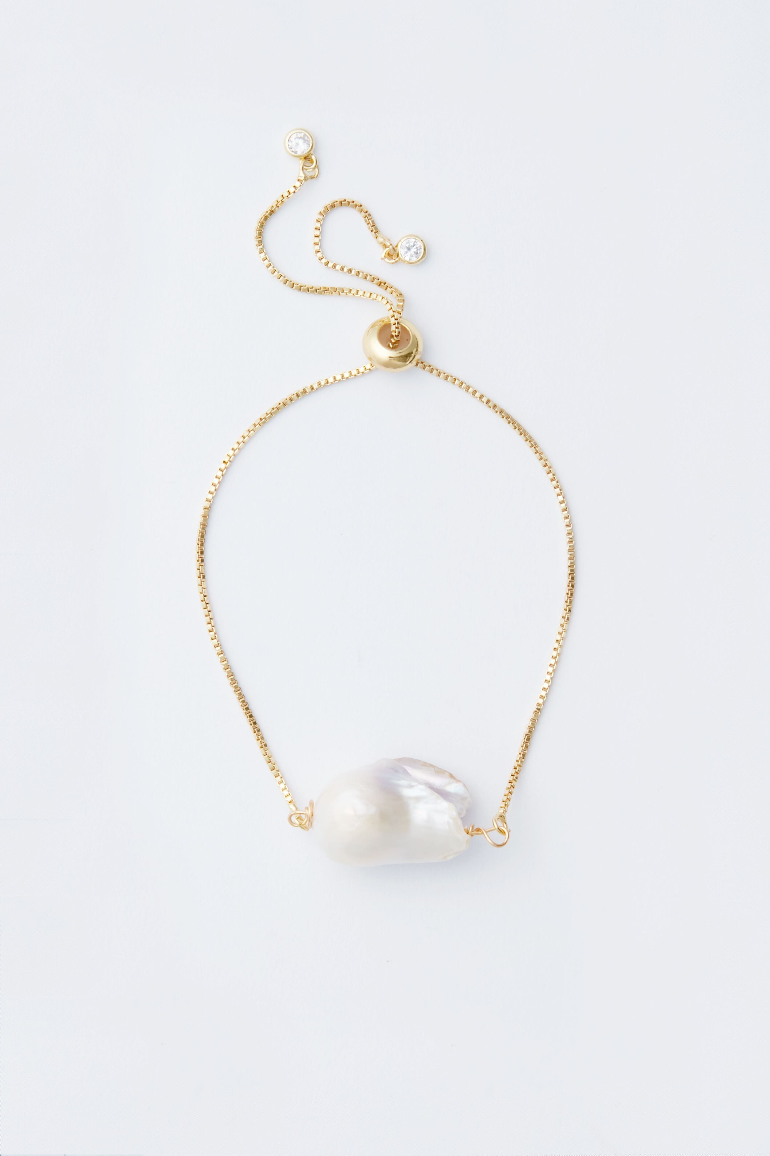 Baroque Pearl Slide Bracelet