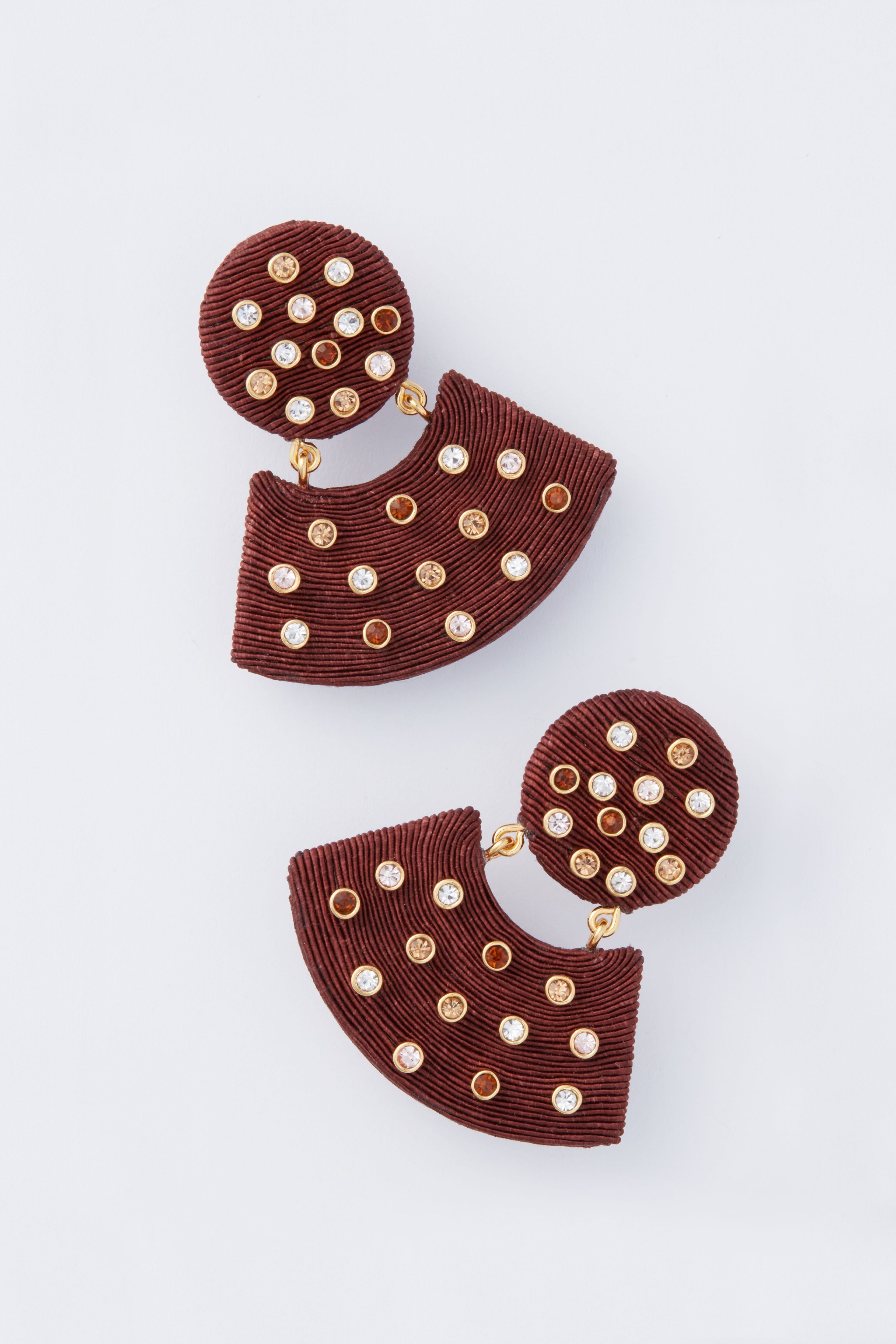Brown Gemstone Meritt Earrings