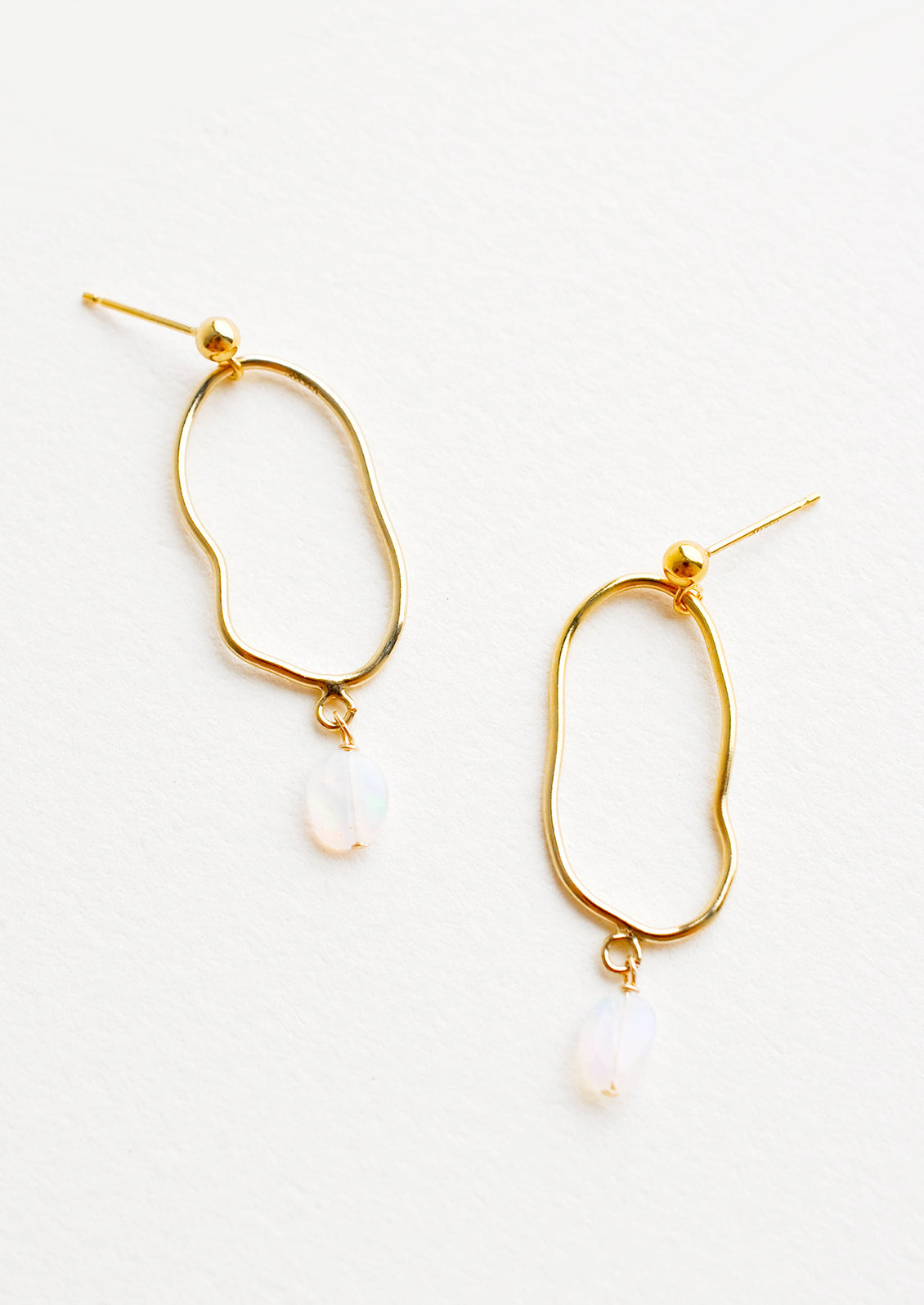 Amoeba Earrings in Fire Opal