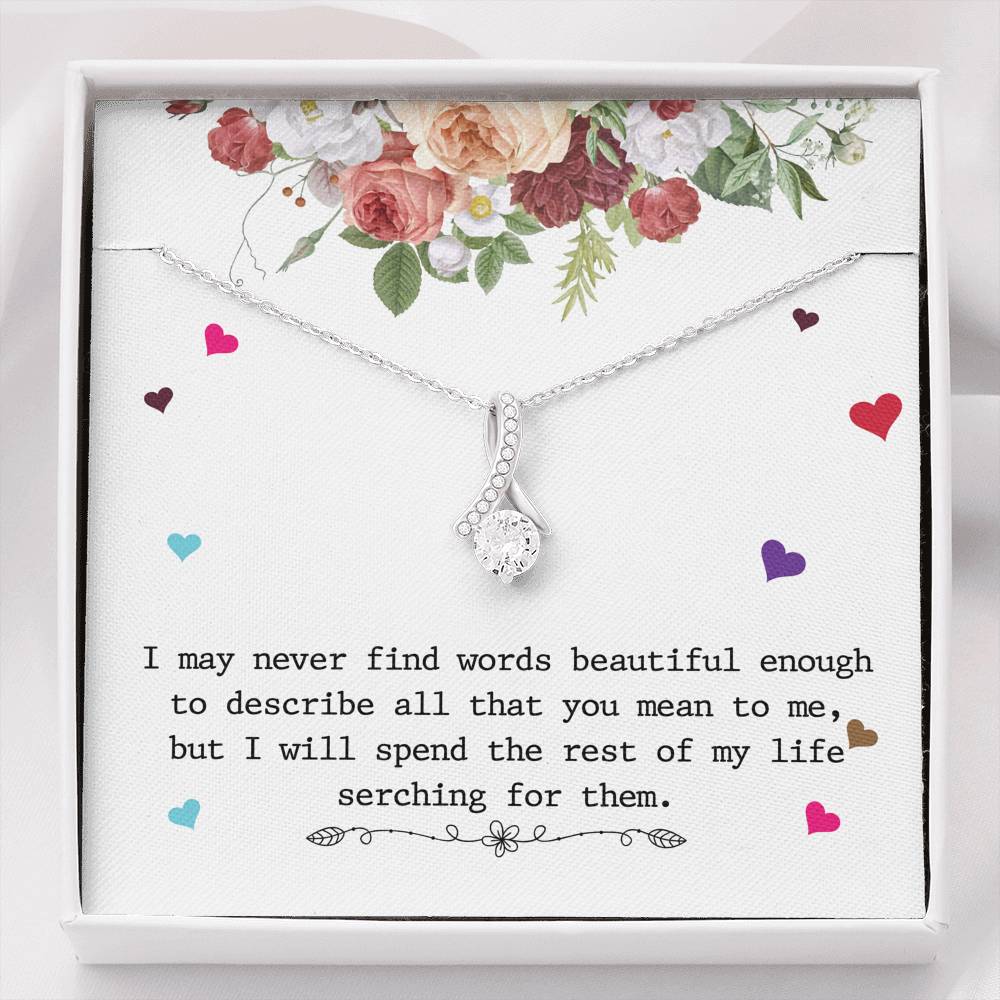 'All that you mean to me' Alluring Beauty Necklace