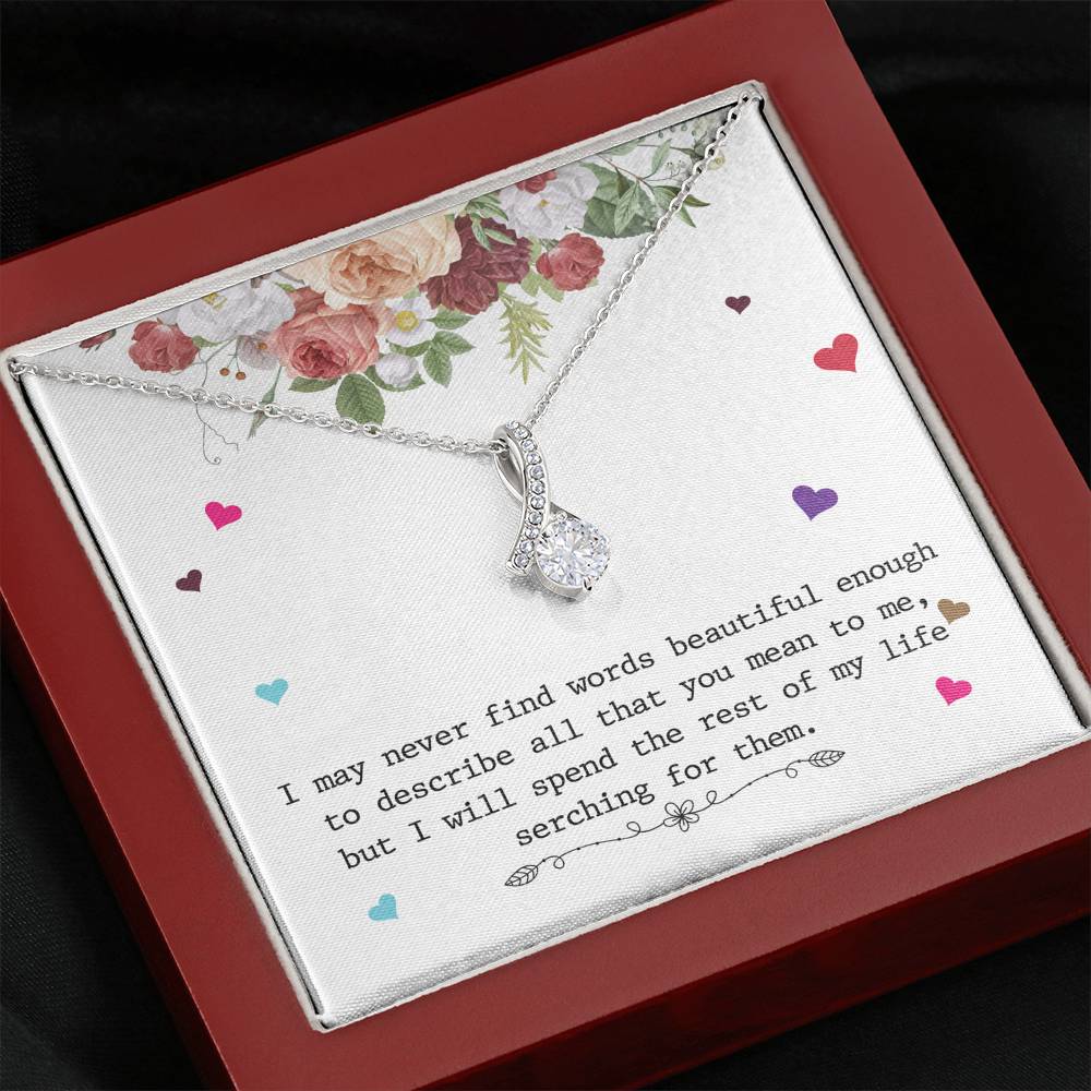 'All that you mean to me' Alluring Beauty Necklace