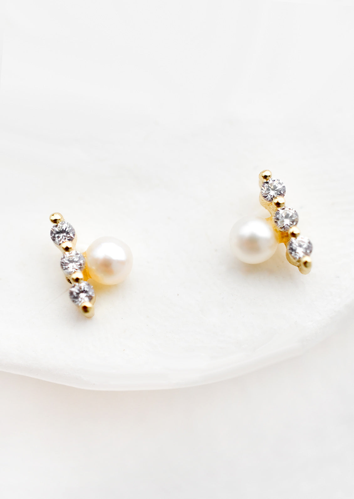 Audrey Pearl Stud Earrings
