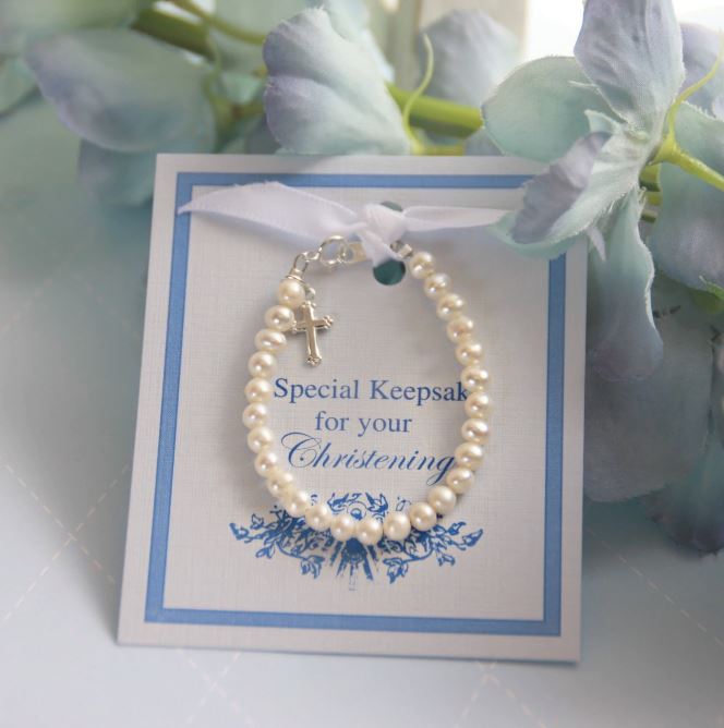 Baby Jewelry Jewelry Collectables America 5" Pearl Christening Bracelet