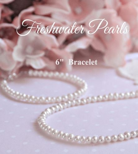 Baby Jewelry Jewelry Collectible's America 6" Pearl Bracelet