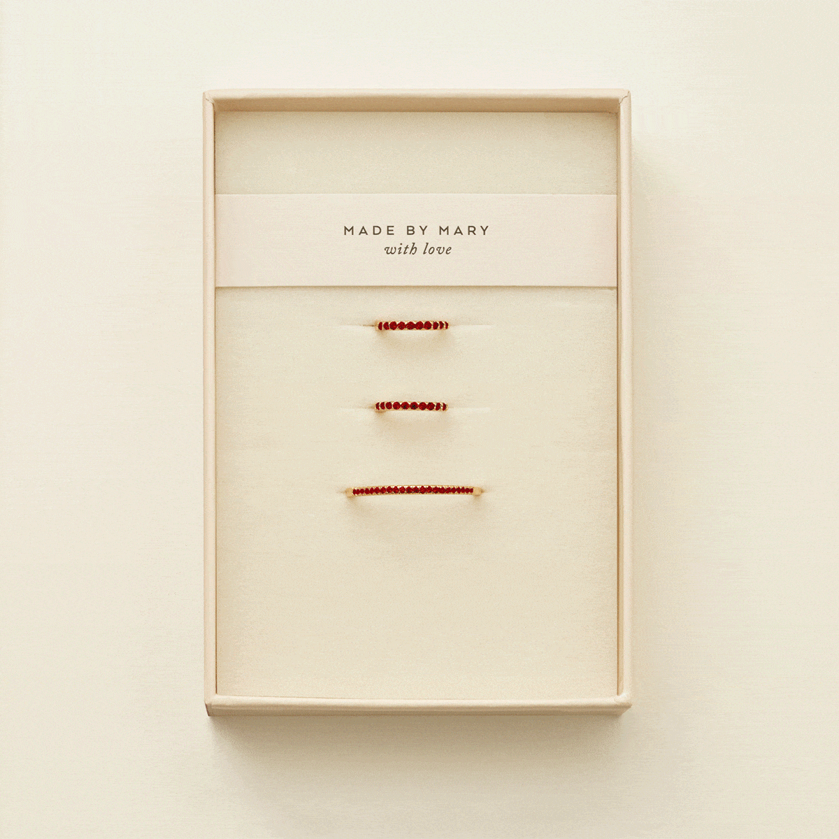 Birthstone Stacking Band and Huggie Hoops Set