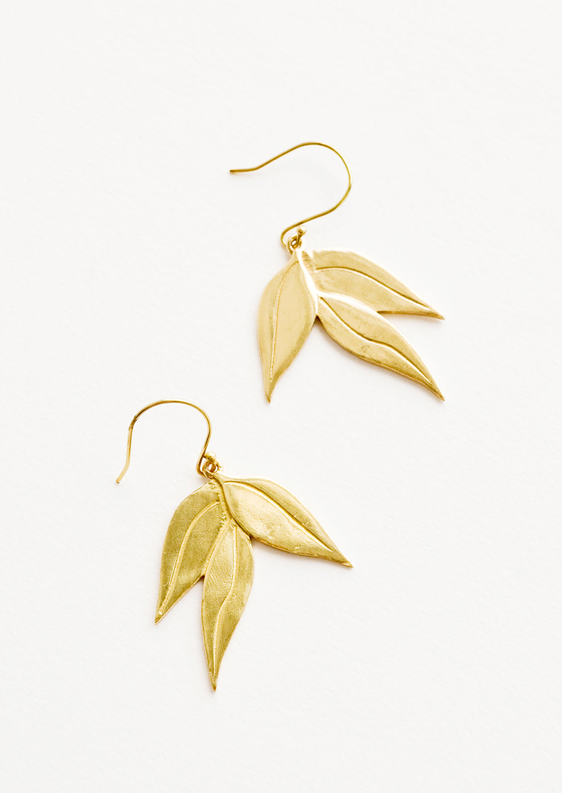 Brass Eucalyptus Earrings