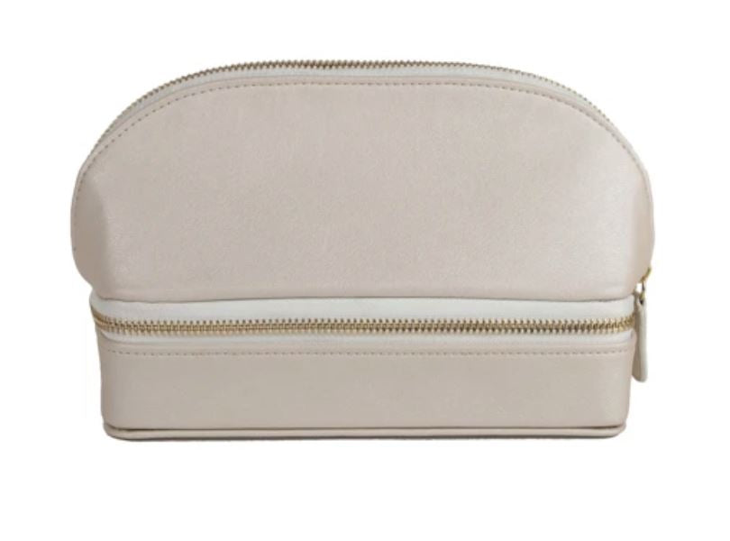 Duo Travel Organizer Cosmetic/Accessories Bags Brouk and Co Pearl White