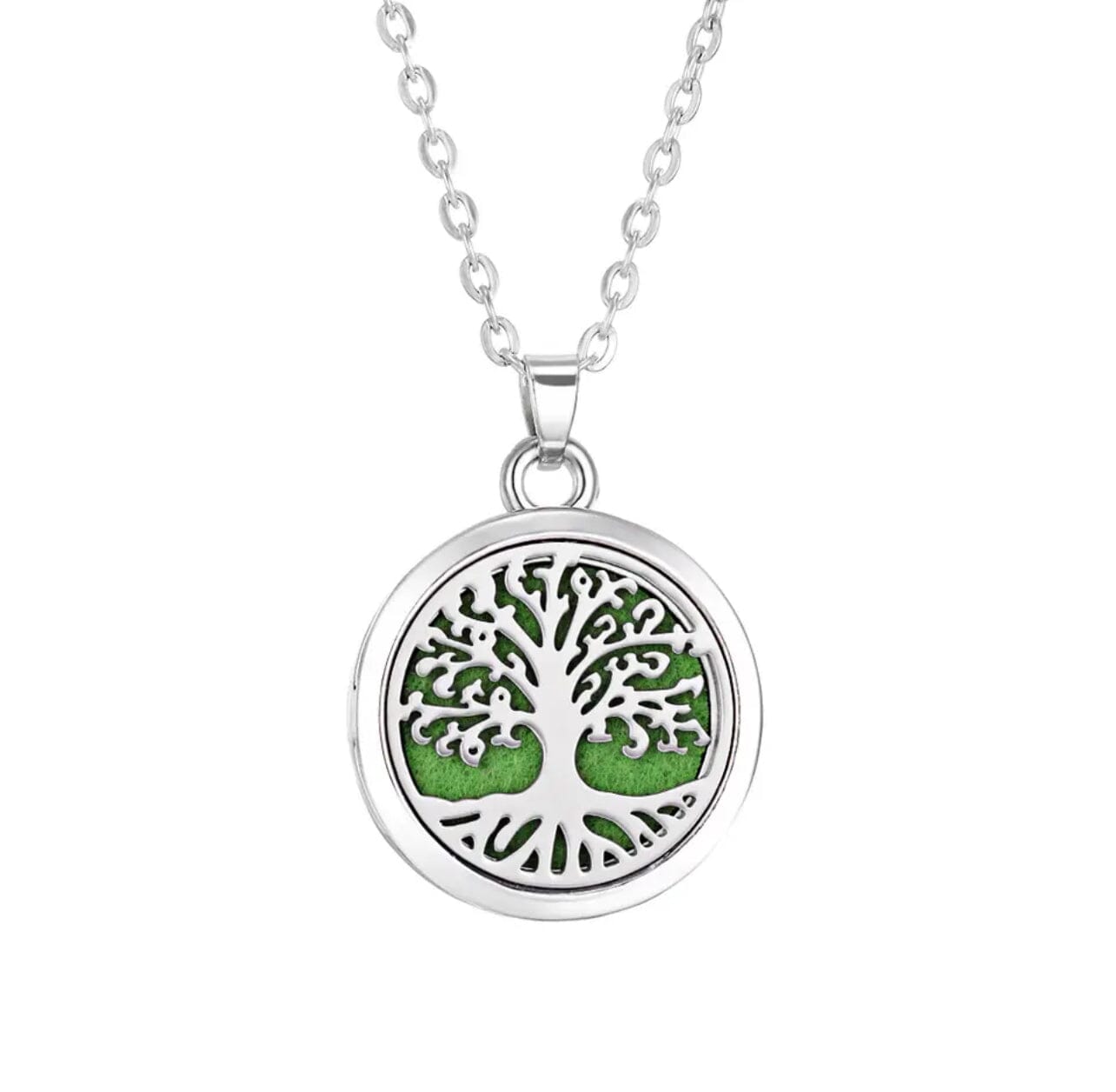 Aromatherapy Small Locket Necklace (Rooted Tree)